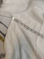 New Nordstrom Cotton Cardigan White Gold Button Sweater Sz M Vintage Luxury 80s