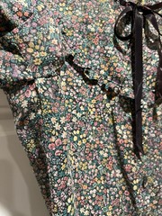 Authentic VTG 1970s Ditsy Floral Prairie Dress Boho Chiffon Tie Neck Byer Too XS