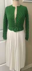 Vintage 1940s 40s 50s style Cardigan/jacket sweater hand-knit Date-Maker (Rare!)