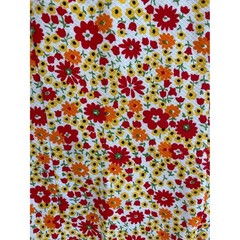 Vintage Esprit Floral Mini Dress 7/8 Red Orange Yellow Cotton 90s Made in USA