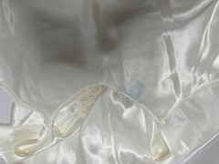 Halston Polyester White (Pearl) Lace Lingerie Nightgown XL Sleeveless With Tag