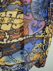 Vtg BEREK Sheer Nylon Mesh Top Blouse 90s Y2K M Ruffle Whimsigoth Dark Fairy