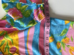 Vtg Peter Popovitch Floral Camp Shirt Retro Collar 80s Abstract Knit Blouse Med