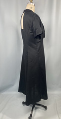 Vintage Dress SIZE LARGE 14 black goth NANCY JOHNSON 90s Y2K Ramie Cotton
