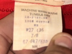 Vintage 1980’s Washington Deecee Jeans, Deadstock NWT, Size 27×36
