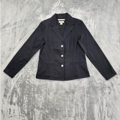 Vintage Tommy Bahama Jacket Womens 2 Black Stretch Cotton Preppy Lightweight