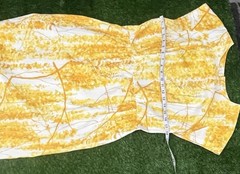 Vintage Sears Yellow Floral Arnel Triacetate Dress 70’s Womens 10-12