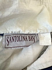 vintage SANTOLINA BAY Navy Colorblock ladies sz L Track suit windbreaker lined