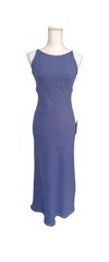 Vintage 1990s Gunne Sax Jessica McClintock Periwinkle Rhinestone Dress NWT 3/4