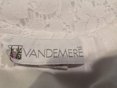 Vandemere White Victorian Lace Nightgown Medium Prairie Bridal Cottage Sz Med.