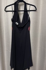 Vintage Bebe Y2K backless Dress Black& Red Whimsigoth Party Medium Made in USA