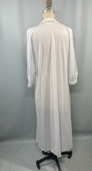 Vintage Robe Nightgown SIZE SMALL blue long ruffle lace CHARACTER 60s 70s