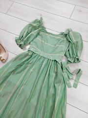 Vera Mont Vintage 70s, Made in West-Germany, Maxi dress, size 36 s, juicy green
