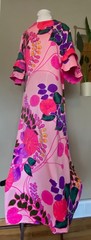 Vintage 1960s Kiyomi of Hawaii Maxi Dress Size 16 From Liberty House, Mint Cond