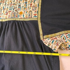 Krist Gudnason California Vintage Egyptian Hieroglyphic Muumuu Porch Dress L/XL