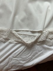 Vintage Ivory 3 Leaf Clover Embellished Nightgown Size and Brand Unknown