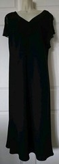 Jones New York Vtg Black V-Cut (Front&Back) Beaded Lined Cocktail Dress Sz 14W