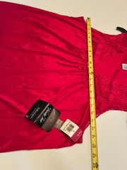 VANITY FAIR NIGHTGOWN Large KNIGHTHOOD RED PINK Vintage NOS Nylon Babydoll NWT
