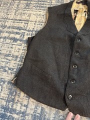 Antique Early 1900s 1910s 1920s 1930s French Paris Waistcoat Vest Size Small