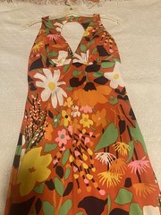Jack Hartley Vintage Hippie Boho Sunflower Daisy Dress 70s Maxi Floral Beauty