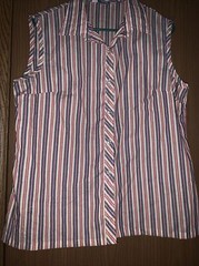 MISS FASHIONALITY Size 38 Medium Made In USA 90s BUTTON-UP Crop Top sleeveless