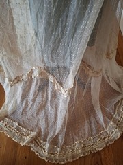 Vintage 1900 Charming Swiss Dotted/Ribbon Trim Bodice & Skirt