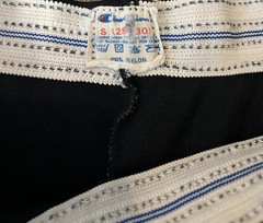 VTG 1980s Champion West Point Prep 100% Nylon Black Yellow Track Shorts Tag S