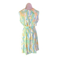 Vintage 1960s Homemade Pastel Floral Blouse Skirt Set