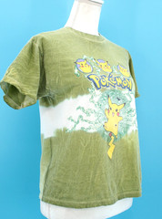 VTG Boy’s / Petite Women’s Y2K Olive Green Tie Dye Pokemon Pikachu T Shirt / Tee