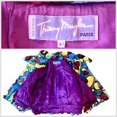 THIERRY MUGLER 1985 Faux Fun Fur Coat Jacket Sz 42 Runway Editorial VINTAGE RARE