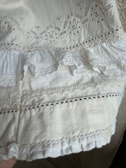Vintage embroidered Romanian embroidered folk skirt with jewelry details