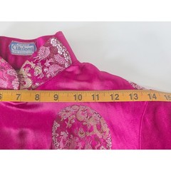 60s Vintage Fuchsia Pink Satin Cheongsam Qipao Dress Dragon Phoenix Brocade Midi