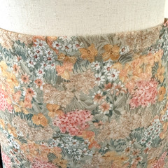 Vintage Diane Young 2 Piece Floral Silk Blend Skirt Set Pussy Bow Blouse sz 22.5