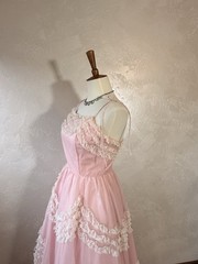 Vintage 50’s/60’s Mike Benet Formals Baby Pink Ruffled A-Line Tulle Dress