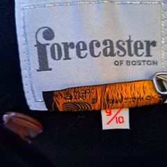 Forecaster of Boston Wool Trench Coat 9/10 Brown Vintage Mock Neck Overcoat Long