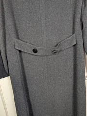 VTG Forecaster of Boston Ladies Gray Long Coat Black Velvet Collar Sz 14