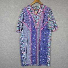 Vintage Maggie Shepherd Dress Patchwork Floral Shift 80s Arty Quirky Unique