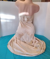 Vintage Vanity Fair Strapless Maxi Slip Size 36 100% Nylon Nude