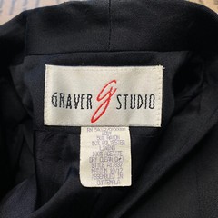 Susan Graver Blazer sz M Black Tragedy Comedy Theater Mask Avant Garde VINTAGE