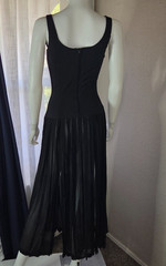 JOHN MURROUGH Vintage Black & Red Corset Bodice Black Sheer Panel Size Small