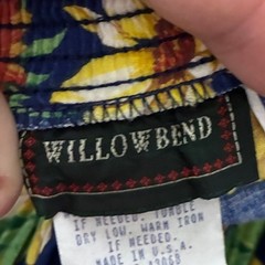 Willow Bend Vintage Sunflower Tiered Maxi Skirt Blue Cotton XL Made in USA