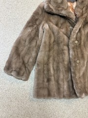 Vtg Tissavel Of France Country Pacer Faux Fur Coat Size Med Imported 1970s