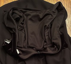 Vintage RHAPSODY Dress Women’s Sz 14 Maxi Black Formal Elegant Velvet + FREE 🎁