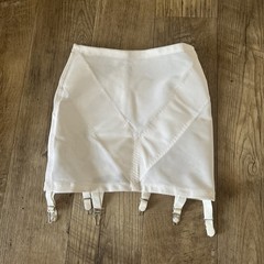 Vintage Underscore Girdle With 6 Garter Straps Size Med Nylon & Spandex…Flaw