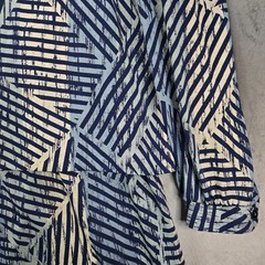 Vintage Lady Carol Secretary Skirt Top Set Women 16 Blue Gray Office CareerWear
