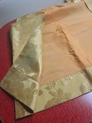 True VTG Mid-century MOD 1960s Two-piece Gold Brocade Evening Gown & Long Coat M