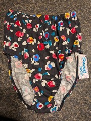 Vintage Sweet Spot Athletic Tennis Panty panties Multi Colored Floral M 90s NOS