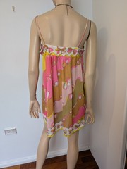 Vintage 1970s Emilio Pucci Formfit Rogers EPFR Dress Slip Psychedelic Pink S