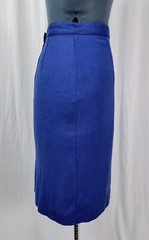 Vintage Jacqueline Ferrar Blue Pencil Skirt w Lining in Rayon/Linen Blend Size 6