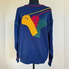 Vintage 1990 Quantum Women’s Sportswear Golf Sweater pullover long sleeve Size M